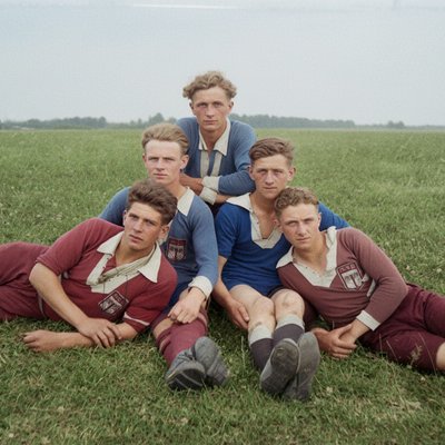 1924 - nach einem Fußballspiel